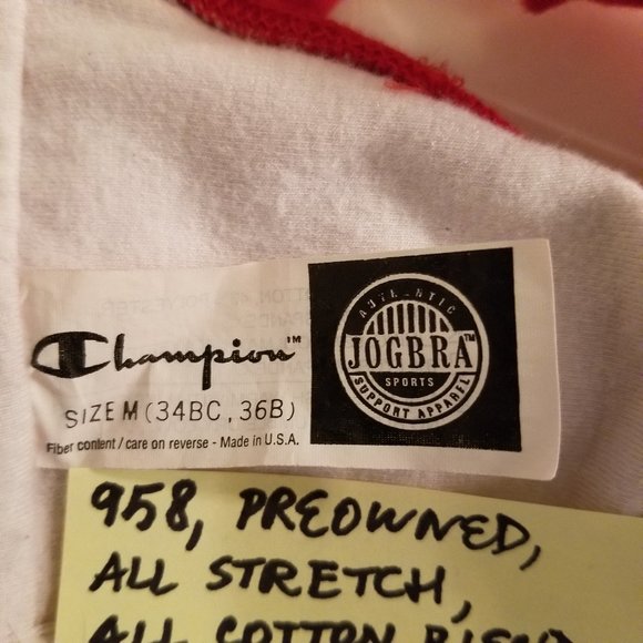 #958 Lot of Preowned 5 Sports Bras & 1 Thong - Picture 9 of 16